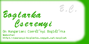 boglarka cserenyi business card